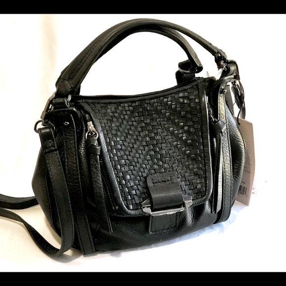KOOBA Mini Jonnie Black Leather Crossbody Bag - Picture 2 of 8